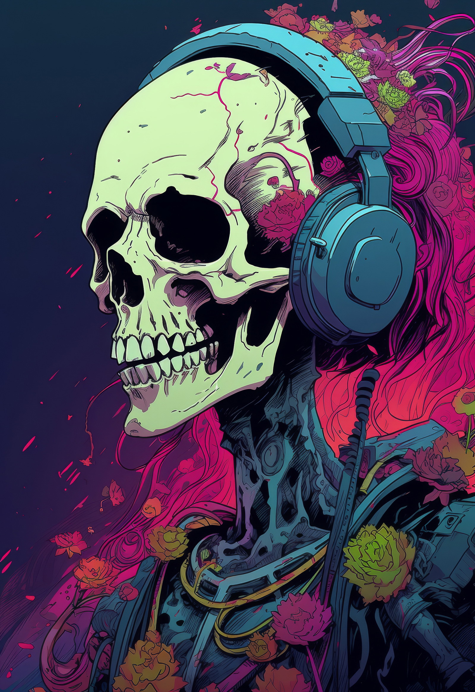 NFT Flowerpunk Zombie #51 #592 from Sentient Nightmares